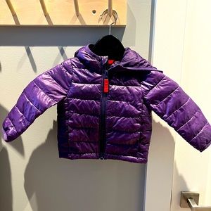 Primary baby puffer in grape - 12-18M